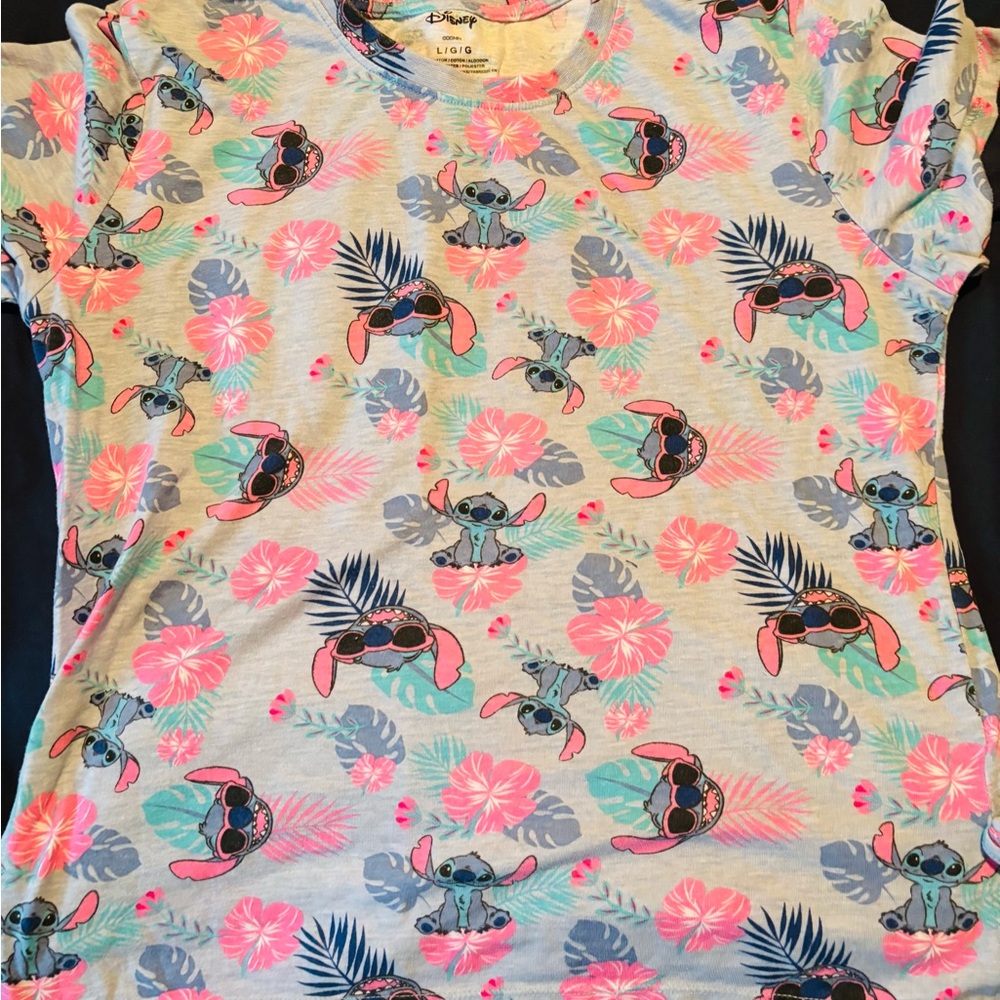 Disney Gray and Pink Short Sleeve Tee
